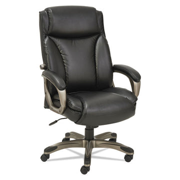 Alera® Alera Veon Series Executive High-back Bonded Leather Chair, Supports Up To 275 Lb, Brown Seat-back, Bronze Base freeshipping - TVN Wholesale